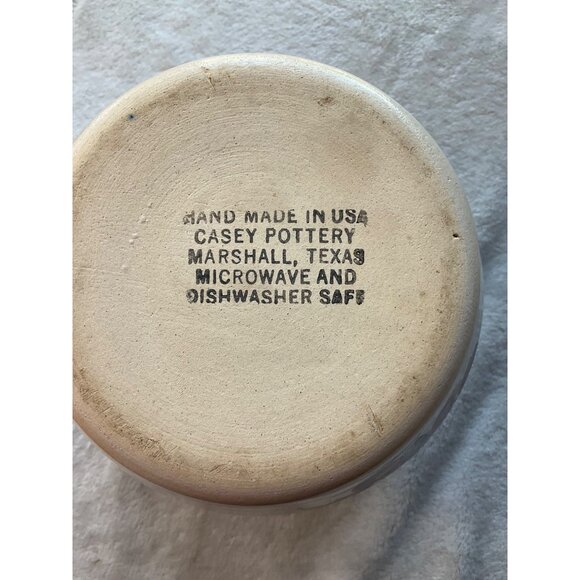 Vintage Casey Pottery Signed Vase Jar Fruit Plums and Cherries Handmade USA 6"x5 - Picture 7 of 11